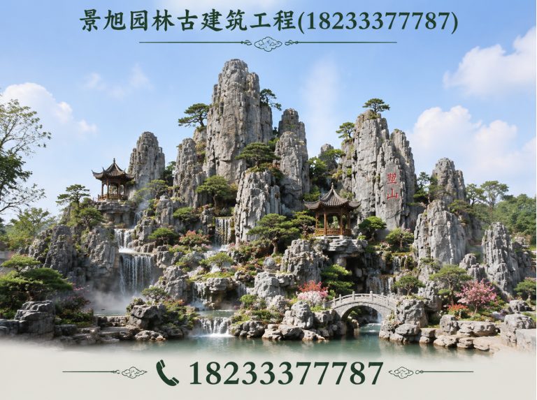 高碑店市水泥塑山展示图